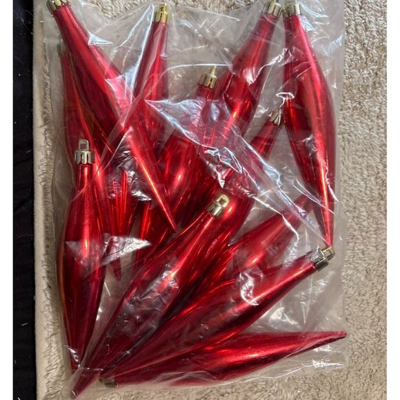 Red & Silver & Multicolor Christmas Ornament Bundle Mini Presents, Balls Tinsel - Picture 4 of 11